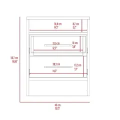 NicBex 19.9" Tall Modern Night Stand with Drawers,Wooden Nightstand with Hidden Shelf,Bedside Table for Bedroom Furniture