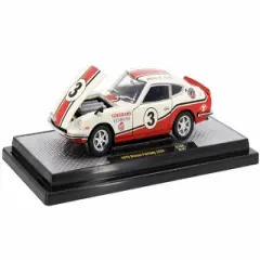 1970 Nissan Fairlady Z 432 RHD #3 Wimbledon White w/Red & Black Stripes Ltd Ed to 5250 pcs 1/24 Diecast Model Car by M2 Machines