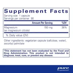 Pure Encapsulations Magnesium (Citrate) - Supplement for Sleep, Heart Health, Muscles, and Metabolism