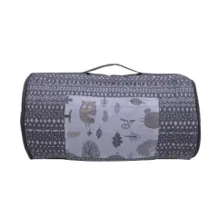 Bacati - Owls Gray Beige Neutral Cotton Toddler Nap Mat