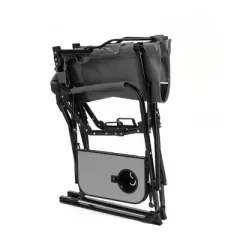 FURNIinspire Outdoor Portable Chairs Camping Chair Directors Chair, Oversized Portable Folding Chair With Side Table, Gray, 27.56"*24.41"*43.31"