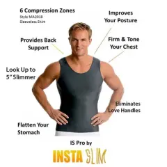 Insta Slim USA Activewear Compression Muscle Tank MA0001