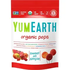 YumEarth Organic Pops - Assorted Flavors, 100% Vitamin C, Organic & Vegan, 14 pops, 3 oz