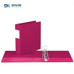 Davis Group 6pk 2" Premium Economy D Ring Binders Pink: Hard Cover, 475 Sheet Capacity, Polypropylene, 2 Pockets