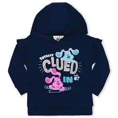 Nickelodeon Girl's 2-Pack Totally Clued In Blue's Clues Pullover Graphic Hoodie and Jogger Pant Set, Navy for Toddlers