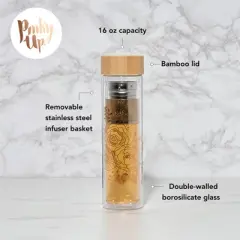 Blair Glass Travel Infuser Mug by Pinky Up