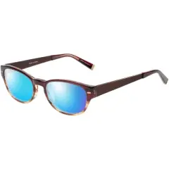 John Varvatos V355-REDWOOD Polarized Sunglasses Brown Tortoise Marble Crystal 51mm Amber Brown Polar