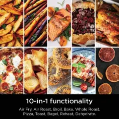 Ninja Prestige Smart XL Air Fryer and Countertop Oven DT501: Stainless Steel Toaster Oven, 1800W, Includes Air Fry Basket