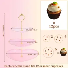 Unique Bargains Heart-shaped 3-Layer Cake Display Holder with Tiered Serving Tray for Pastries Donuts and Fruits