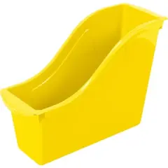 Storex Small Book Bin, Yellow, Pack of 6