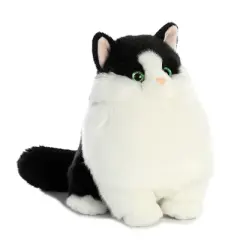 Aurora Fat Cats 9.5" Muffins Tuxedo White Stuffed Animal