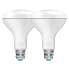 Brilli 2pk BR30 65W Charge Up Energy-Boosting Dimmable LED Flood Bulbs White