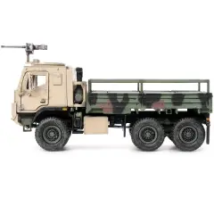 M1083 MTV (Medium Tactical Vehicle) Armored Cab Cargo Truck w/Turret NATO Camouflage "US Army" 1/72 Diecast Model by Panzerkampf
