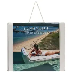 Sunnylife Luxe Lie-On Lounger - Lazy Days Blue Stripe - Inflatable Pool Float