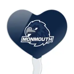 Monmouth University Official Hawks Logo Heart Love Cupcake Picks Toppers Decoration Set of 6