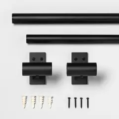Steel Curtain Rod Matte Black - Hearth & Hand with Magnolia