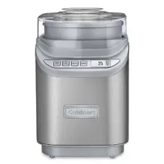 Cuisinart Cool Creations Electronic Ice Cream Maker - Brushed Metal- ICE-70P1: 2-Qt Stainless Steel, 25-Min Cycle, 300W