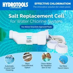 Swimline Hydrotools 87640 Salt Replacement Cell for Water Chlorine System, 13 XL Titanium Plates for 40K Gallon Above and Inground Pools Generators
