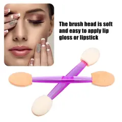 Unique Bargains Dual Sides Sponge Short  Brushes EyeShadow Applicators Applicator Purple 50PCS