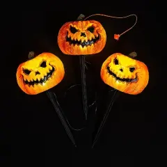 Magic Power Evil Jack-O'-Lantern Pathway Markers - 16 in - Orange