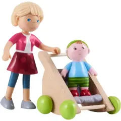 Little Friends Mommy Melanie and Baby Figures with Stroller