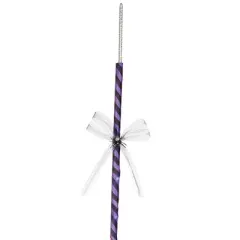 Gallerie II Purple & Black Decorative LED Witch's Broom Halloween Figurine, 35.43"