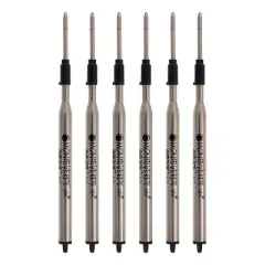 Monteverde Ballpoint Pen Refill Medium Point Black Ink 6 Pack (L133BK)