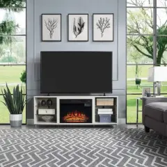Brighton Fireplace TV Stand for TVs up to 56" - Manhattan Comfort