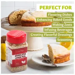 Eastanbul Lemon Peel, Lemon Peel for Baking, Dried Lemon Peels for Tea, 4.41oz
