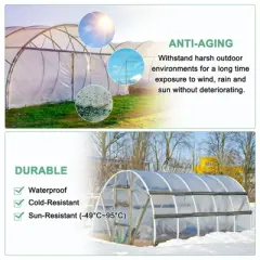 Unique Bargains Polyethylene Waterproof UV-resistant Low-temperature resistant Greenhouse Plastic Sheeting Tape 2In/4In/6In Transparent 3 Pc