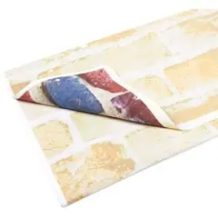 Blue Panda Brick Background - Photography Backdrop - Great for Studio, Booth, Party, Photo, Wedding, Business Use, 4.9 x 7.2 Feet