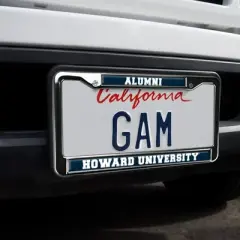 Howard University Alumni Logo Full Size Standard License Plate Metal Frame