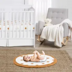 Sweet Jojo Designs Boy or Girl Gender Neutral Unisex Baby Tummy Time Playmat Boho Sun White and Orange