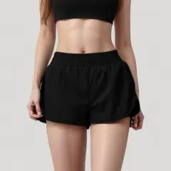 Anna-Kaci Active Women's High Waist Running Shorts with Built-In Liner and Side Pockets for Storage