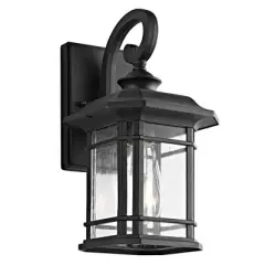 Lolia Outdoor Wall Lantern - PLT4010 - Clear/Black - Safavieh