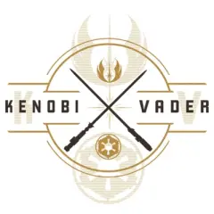 Women's Star Wars: Obi-Wan Kenobi Vader and Kenobi Lightsaber Crest T-Shirt