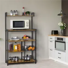 Yaheetech Utility Kitchen Storage Rack with 4 Shelves