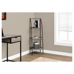 48" Metal Bookcase Dark Taupe - EveryRoom