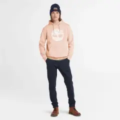Timberland Tree Logo Hoodie, Cameo Rose, X Large