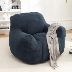 Bean Bag Chair with Filler, Bean Bag Sofa with Tufted Soft Stuffed Filling, Fluffy and Lazy Sofa, Comfy Cozy BeanBag Chairs with Memory Polyester