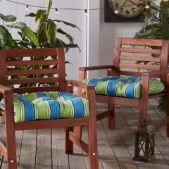 2pk Outdoor Seat Cushions - Kensington Garden
