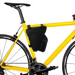 Unique Bargains Triangle Frame Storage Bag with Bottle Holder for Mountain Bicycle 8.66"x7.48"x2.36"