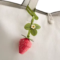 Vera Bradley Women's Faux Leather Strawberry Bag Charm