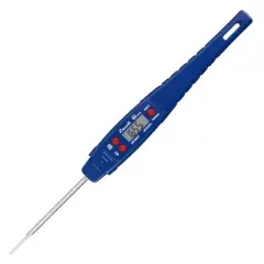 Escali Waterproof Digital Thermometer Blue: Kitchen & Meat Thermometer, Stainless Steel Probe, Digital Display