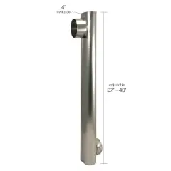 Deflecto&reg; Skinny Duct&trade; Telescoping 27-In. to 48-In. Aluminum Dryer Vent in Silver