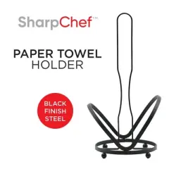 SharpChef Countertop Paper Towel Holder,  Stainless Steel Finish, Rust Proof, Fits Most Size Paper Roll