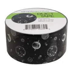 Simply Genius Pattern Duct Tape Heavy Duty, Craft Supplies, Colored Duct Tape, Single Roll 1.8 in x 10 yards (Dark Universe)