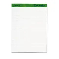 Ampad Earthwise Recycled Writing Pad 8 1/2 x 11 3/4 White 40 Sheets 4/Pack 40102