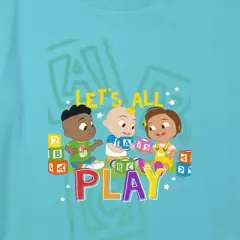 Girl's Cocomelon JJ and Friends Let's All Play Crop Top T-Shirt