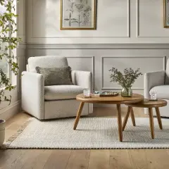 2pc Round Nested Coffee Tables: Rubberwood & MDF - Hearth & Hand&trade; with Magnolia